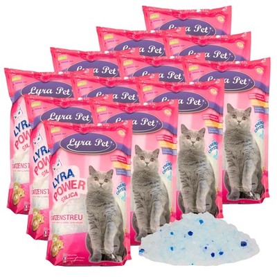 12 x 5 l = 60 L Lyra Power Silikat Katzenstreu Cat klumpfrei Katze TOP Lyra Pet 