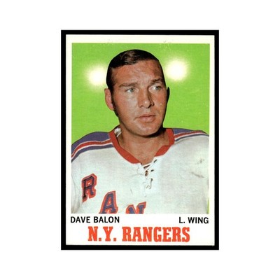 Dave Balon 1970 Topps #61 New York Rangers Hockey Card EX