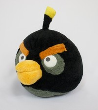 Angry Birds Black Bomb Round Plush Rovio TCC Global 10"