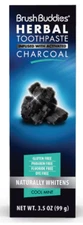 2 pack Brush Buddies Herbal Toothpaste 3.5oz Activated Charcoal Cool Mint 