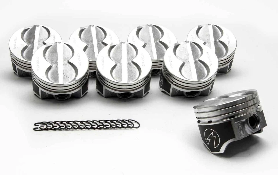 Pistones de techo plano hipereutéctico Speed Pro/8+anillos Moly Ford SB 289 302 9,0:1 STD Foto 4 de 4