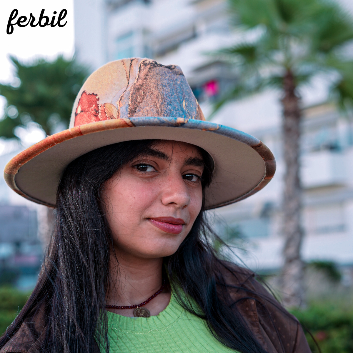 New Tie Dye Large Brim Fedora Panama Style Summer Hat Hinx Fedora | Tie Dye Panama Summer Hat for Men and Women main image 4