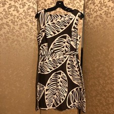 24 HR FLASH SALE! Anthropologie Tabitha Brown Ivory Leaf Print Dress Size 6 8