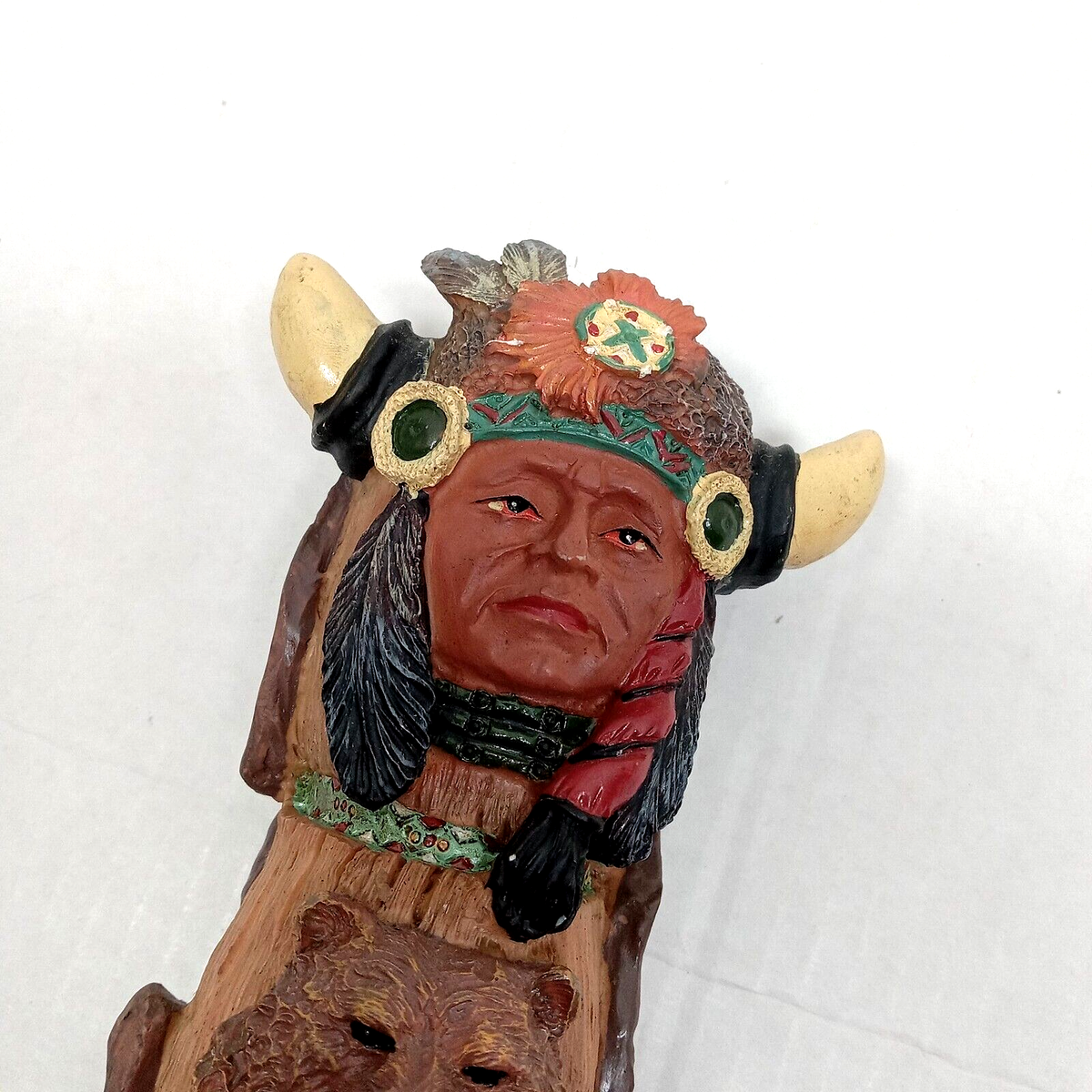 Native American Indian Totem Pole Statue Buffalo Bear & Fox Native American Indian Totem Pole Statue Buffalo Bear & Fox