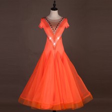 NEW Latin Ballroom Dance Dress Modern Salsa Waltz Standard Long Dress F451