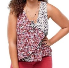 Cabi 5730 Seraphina 2 Piece Cami  Ruffled Overlay Floral Women  s size Small EUC