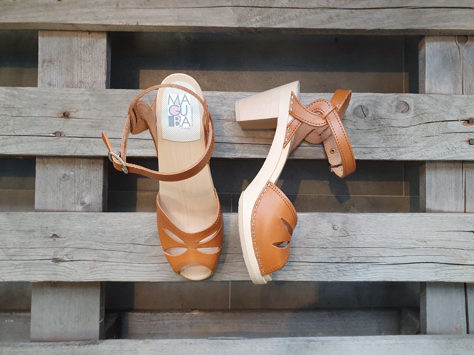 Swedish Clogs Maguba Rio Brown Sandals US Women’s 10 EU 40-image