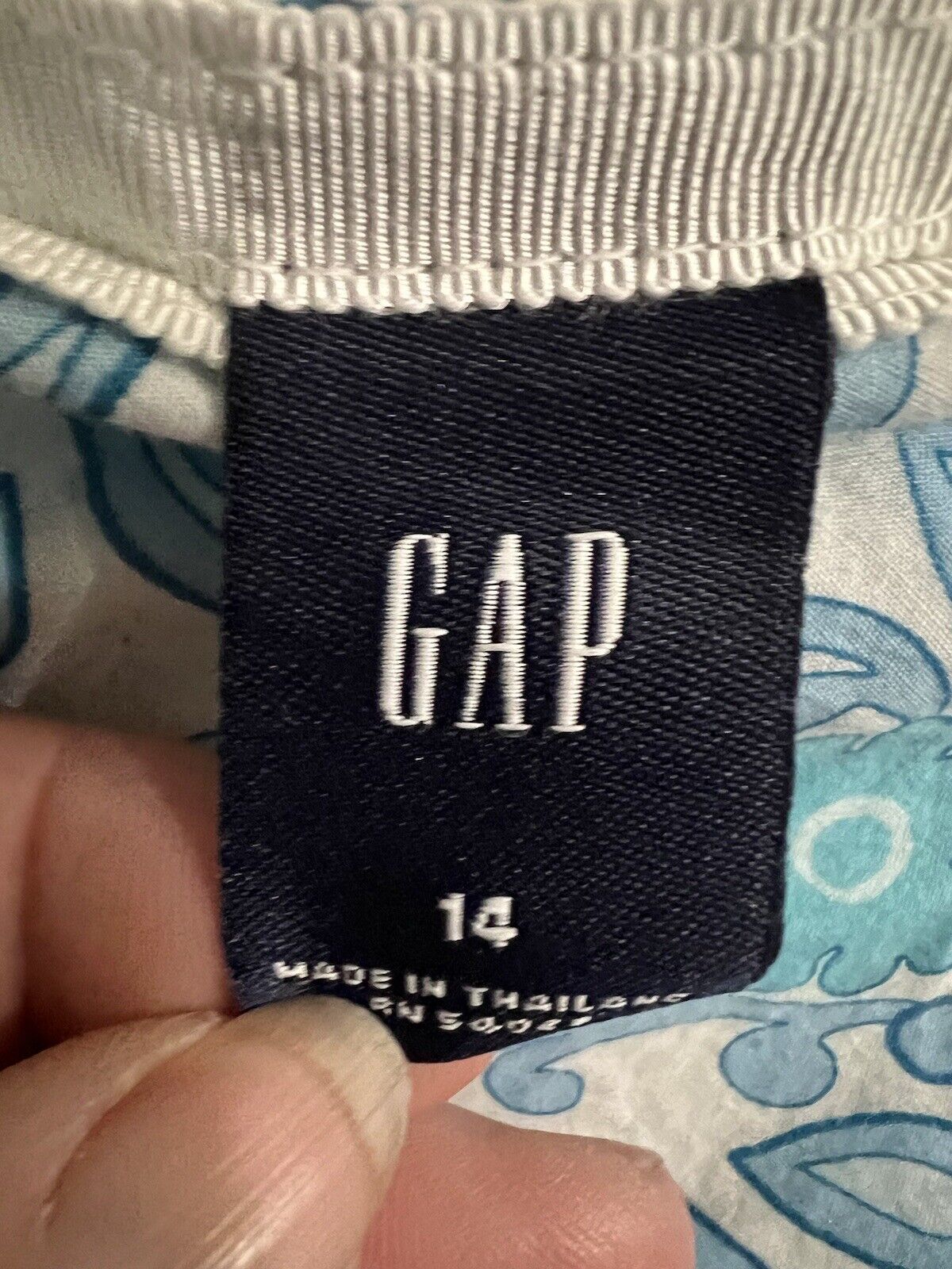 Gap Blue And White Lightweight Floral Cotton Skir… - image 4