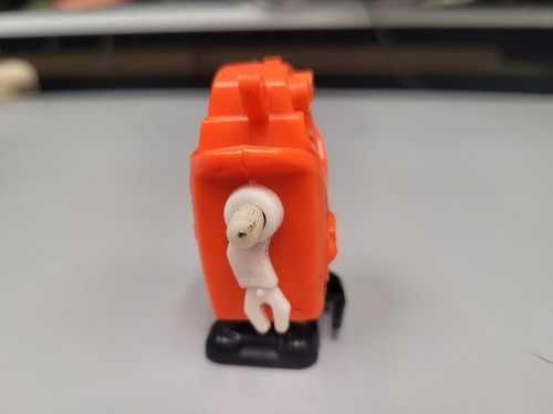 Robot de cuerda vintage, naranja, cabeza redondeada Hong Kong 2" funciona - Imagen 4 de 5