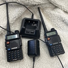 Baofeng UV-5R Two Way Radio Handheld Ham Radio Dual Band Walkie Talkie 2 Pack 