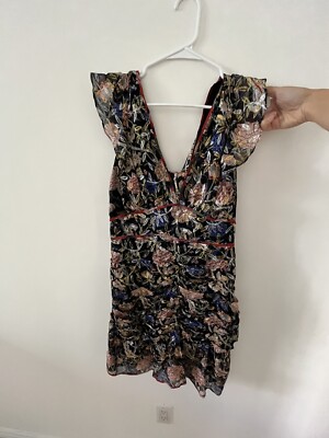Bash Metallic Mini Dress Size 3 (US 8)