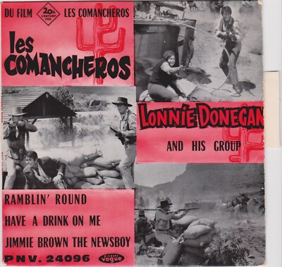 BOF LES COMANCHEROS LONNIE DONEGAN FRANZÖSISCH ORIG EP OST