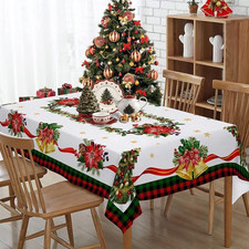 Christmas Tablecloth Rectangular Table Winter...