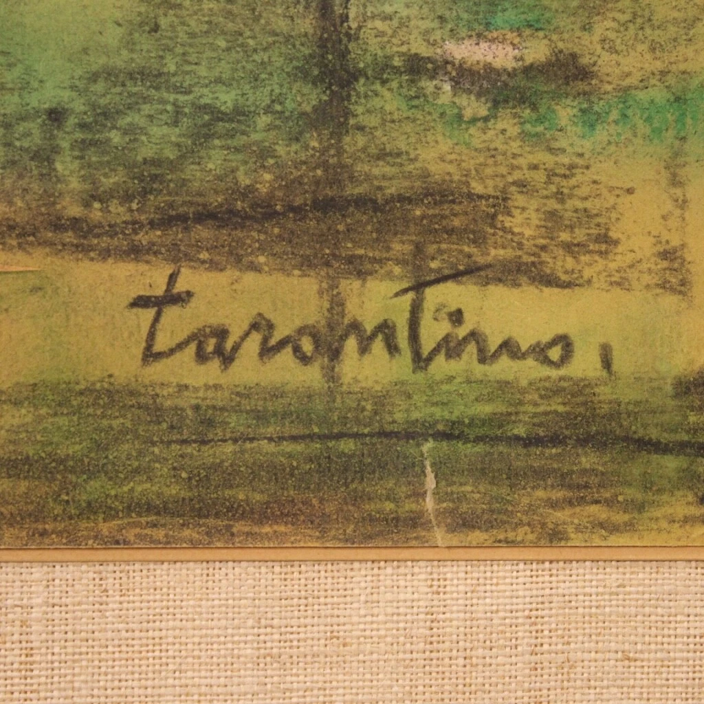 Pintura abstracta cuadro técnica mixta papel firmado siglo XX 900 arte moderno