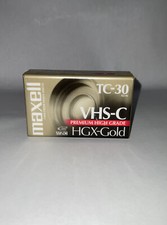 Maxell TC-30 VHS-C Premium High Grade HGX-Gold Camcorder Tape New Sealed