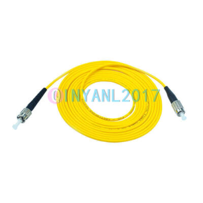 2pc NEW 15M FC to ST SM Simplex 9/125 3.0mm Fiber Optic Patch Cord Jumper Cable
