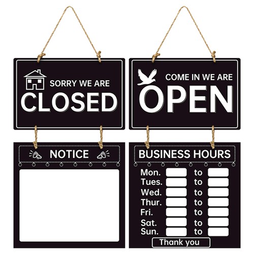 Opening Hours Times Personalised Sign Double Sided Shops Business Customised - Picture 2 of 9