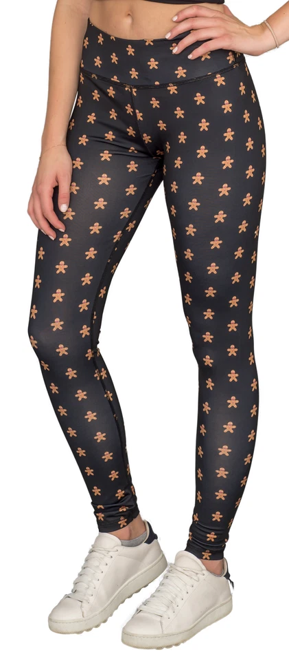 Mujer Atlético Elastizado Feo Navidad Suéter Pan de Jengibre Hombre Leggings Foto 2 de 4