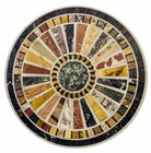 18" Black Marble center coffee Table Top Floral Design Inlay multi stone Decor