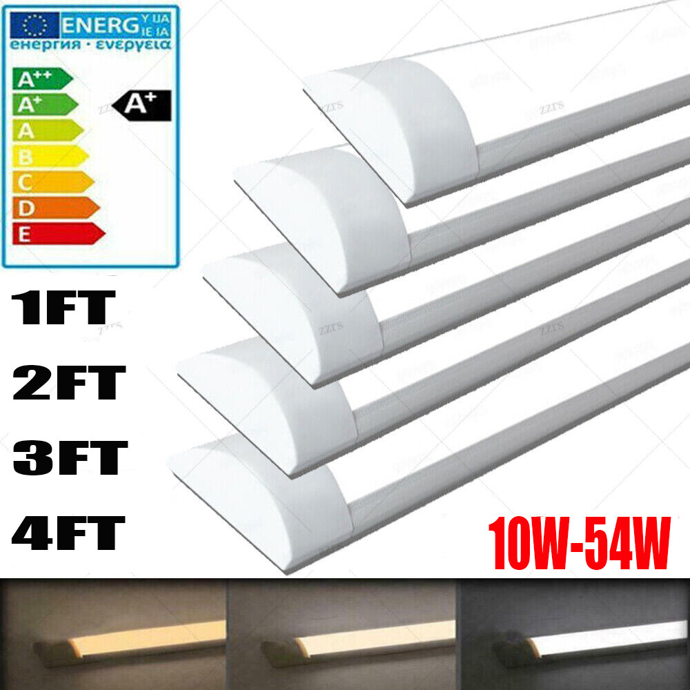 LED Strip Lights Batten Tube Light 1/2/3/4FT Office Workshop Garage Ceiling Lamp-image