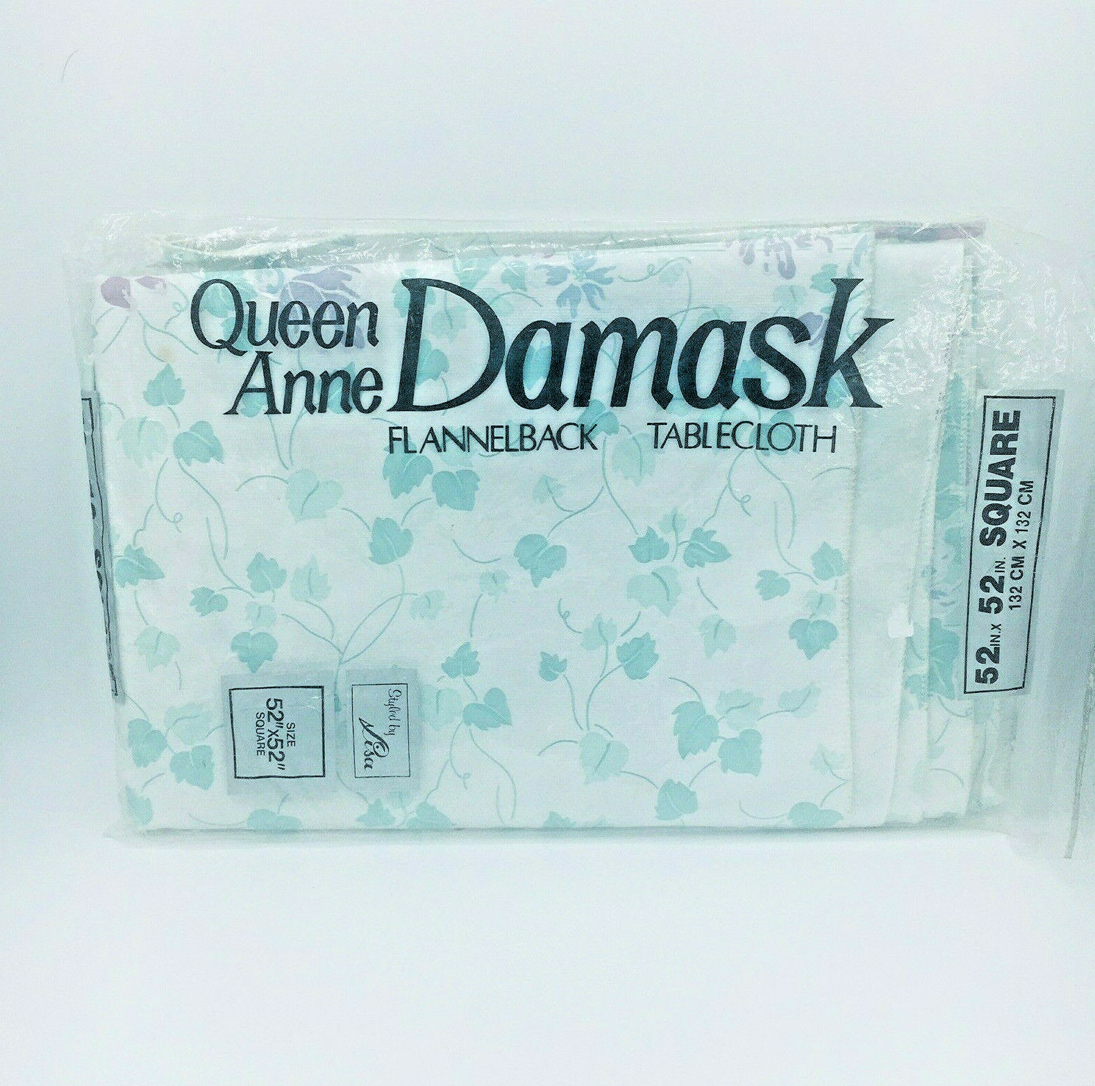 Queen Anne Damask Flannelback Tablecloth 52" x 52" Square St