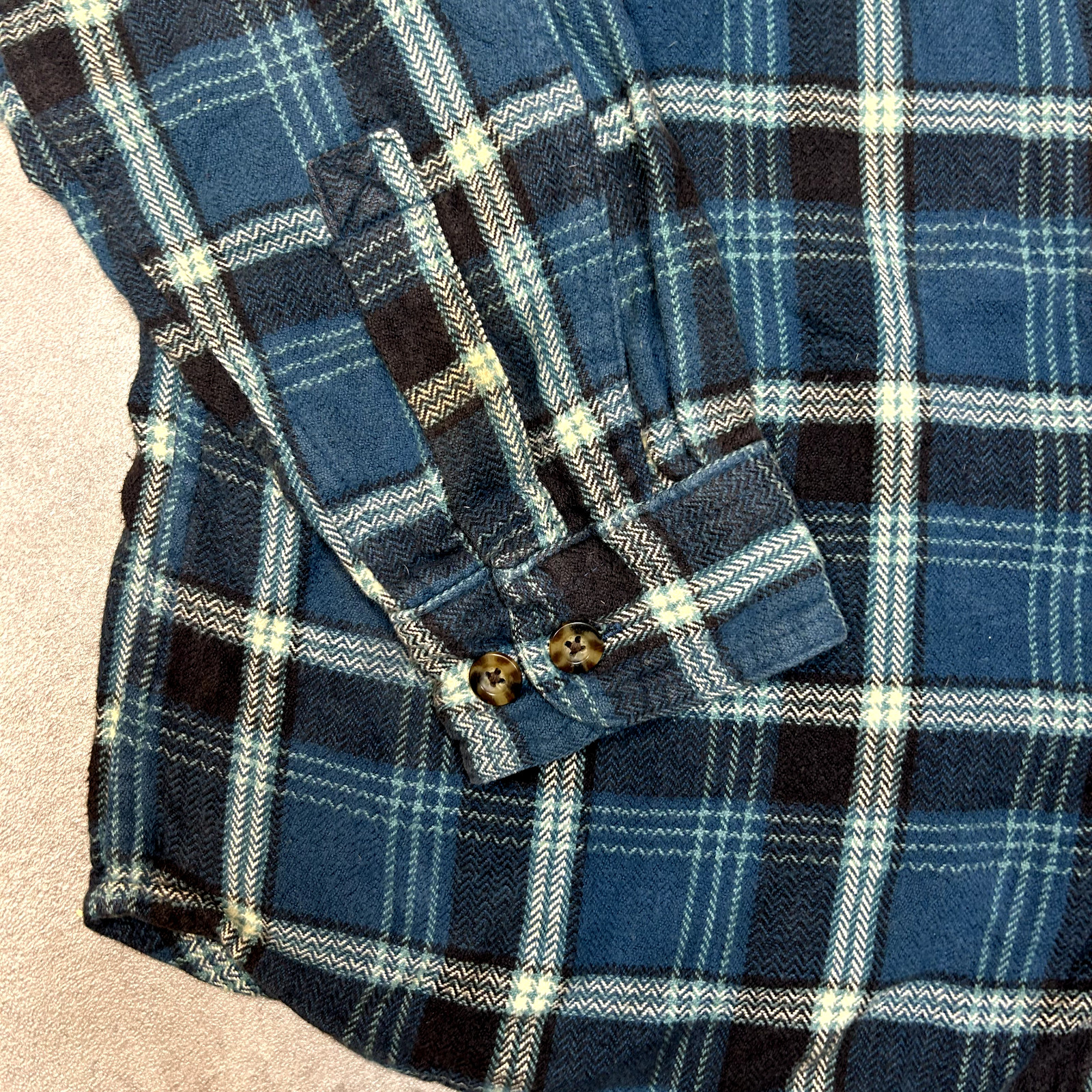 Woolrich Checkered Shirt Mens Large Y2K Long Sleeve Flannel Shirt, Green image 6