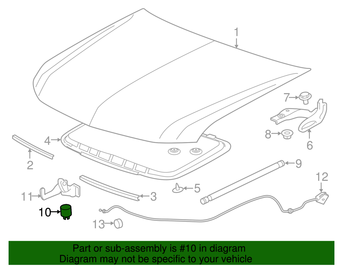 Genuine GM Hood Side Bumper 84046014 | eBay