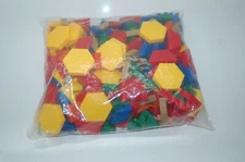 ETA Cuisenaire Pattern Blocks, Set/250 Plastic 6 Color Teaching Manipulative