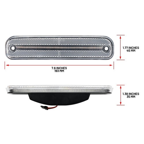 Front Rear LED Side Marker Lamp For 1973-1991 Chevy C/K R/V 10 20 30 R3500 V3500 - Picture 6 of 13