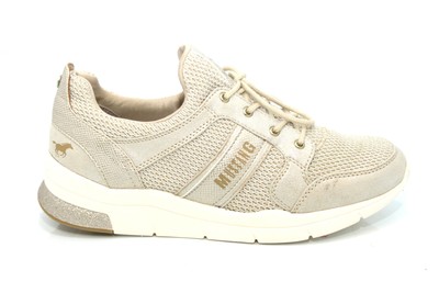 Mustang Oro Brillo Grueso De Verano Bajo Cuña Zapatillas Zapatos | eBay