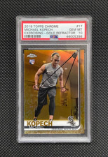 2019 Topps Chrome Michael Kopech /50 Gold SP Exercising Image Variation PSA 10