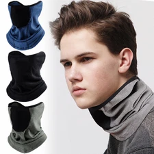 Men’s Windproof Neck Gaiter UV Sun Protection Hiking Fleece Face Mask Balaclava