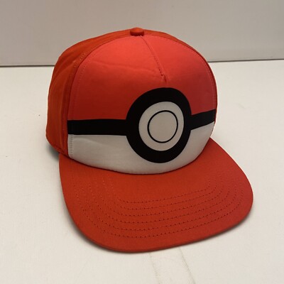 Casquette Snapback Rouge Pokémon - Taille Youth/Adolescent, Réglable, Occasion