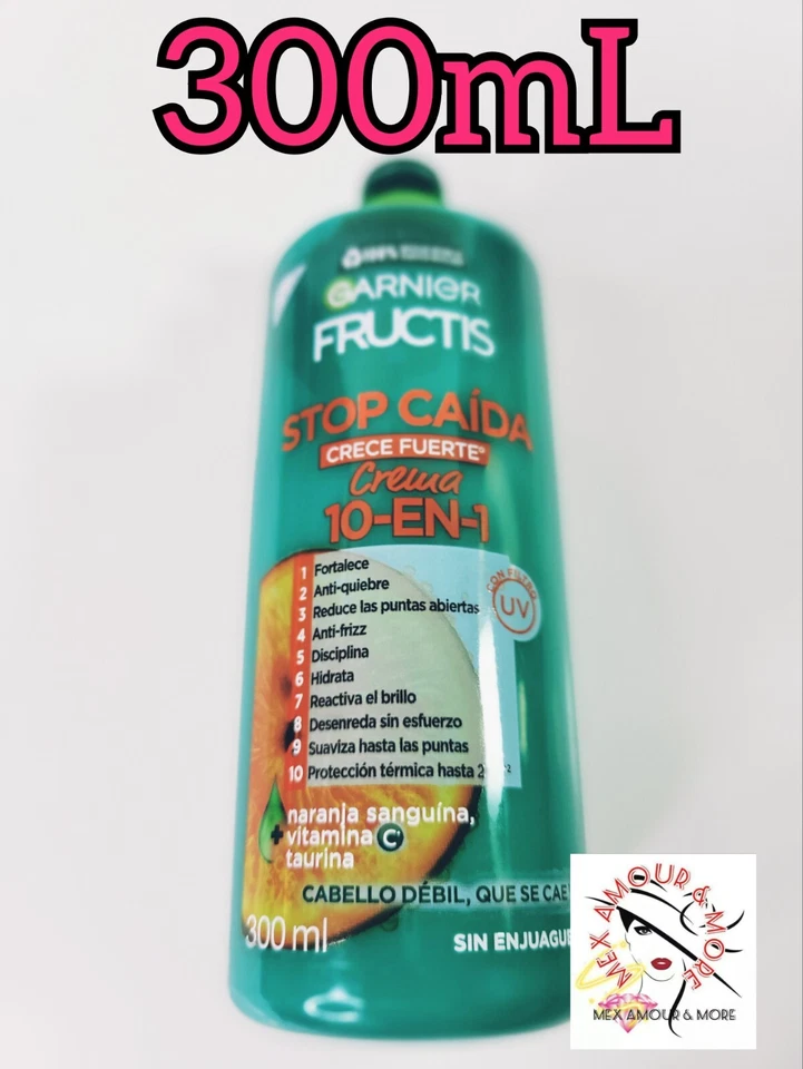 2X GARNIER STOP CAIDA CREMA PARA PEINAR 300ML BENEFICIOS 10en1/ ANTI HAIRLOSS❤️ - Image 2 of 4