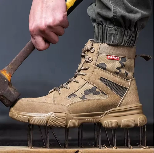 Herren Arbeitsschuhe Unverwüstliche Arbeitsstiefel mit Stahlkappe Pannensicher - Bild 3 von 7