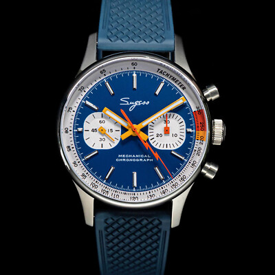 Sugess SWAN NECK x Exhibition caseback Chrono Mens Watch SEAGULL