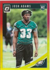 2018 Donruss Optic Josh Adams Red Yellow Prizm SP RC #146
