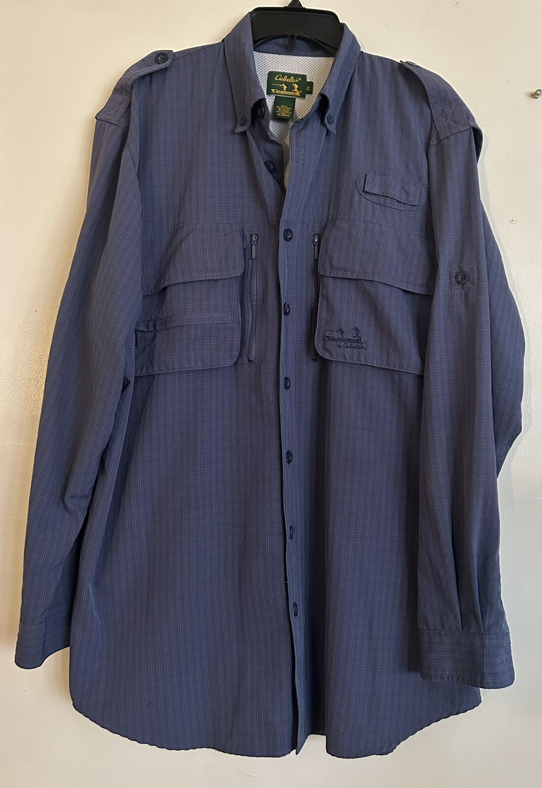 Cabelas Fishing Hiking Outdoor Shirt Guidewear Mens B… Gem