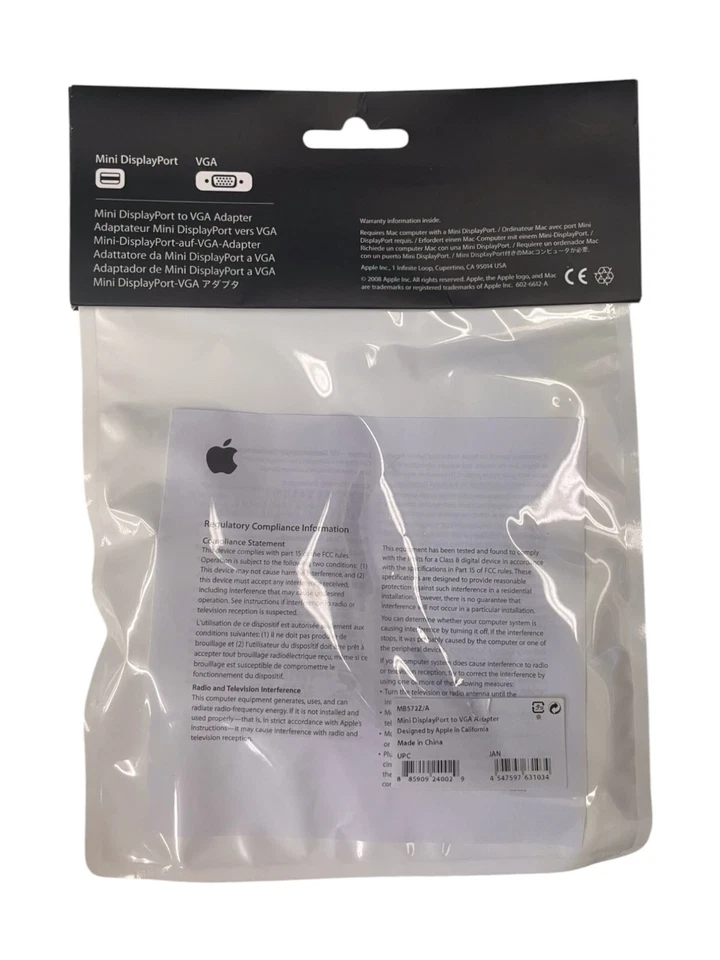 NEW Apple Mini Display Port DP to VGA Adapter For iMac MacBook Desktop etc OEM - Image 3 of 3