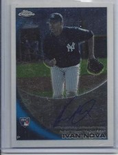 IVAN NOVA 2010 TOPPS CHROME YANKEES ON CARD AUTO RC #214