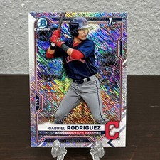 Gabriel Rodriguez 1st Mojo Refractor Rookie 2021 Bowman Chrome Card #BCP-180