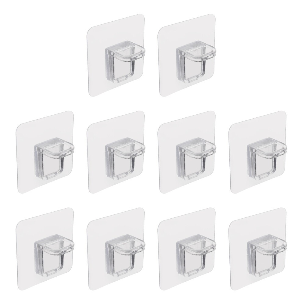 10PCS Plastic Shelf Support Clips Adhesive Cabinet Pegs-image