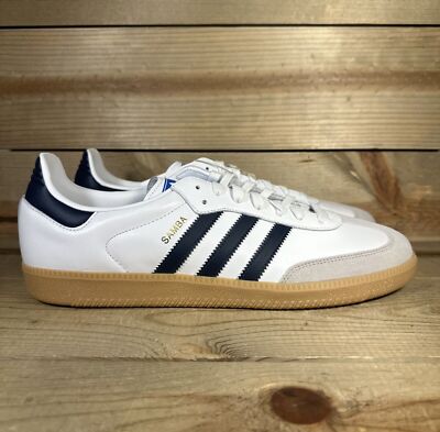 NEW Mens Size 13 - Adidas Samba OG  White Night Indigo Gum  Low Top Shoes IF3814