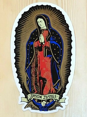 Santa Cruz Jason Jessee Guadalupe Original Skateboard Sticker Pray