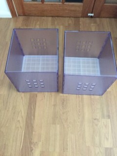 2x IKEA KALLAX Drona like Boxes Clear Shelving Shelves Storage Cabinet Cube