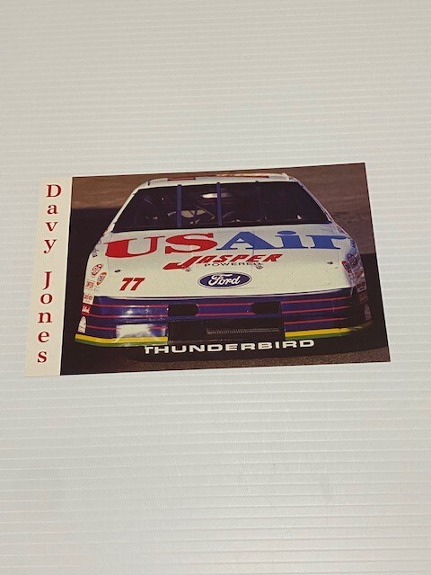 Vintage 1995 Davy Jones Nascar Postcard/Handout