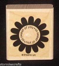 Flower Blossom Rubber Stamp So Sweet of You Single Stampin Up So Many Scallops