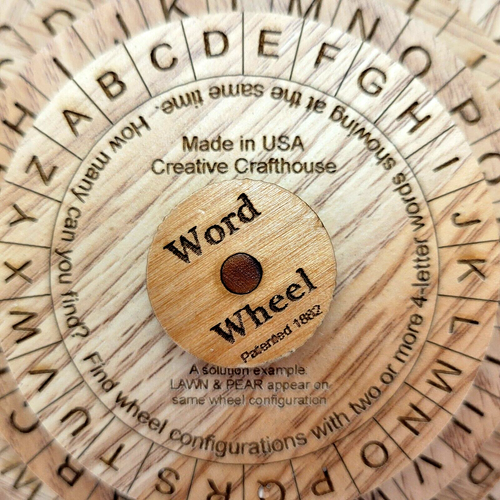 Word Wheel Puzzle - Find at Least Two 4-Letter Words at Once Creative Crafthouse - Picture 2 of 4