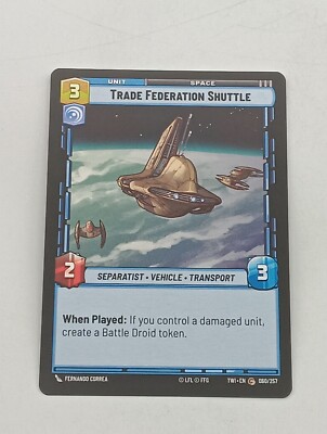 Star Wars Unlimited TCG Einzelkarte Trade Federation Shuttle NM