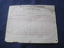 Francis C. Sanders Building Material Boise 1912 Antique